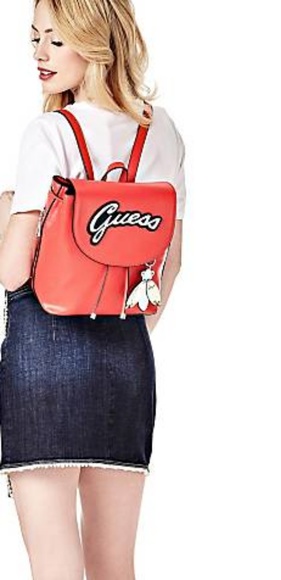 Guess Red Varsity Pop Backpack - Picture 3 of 7